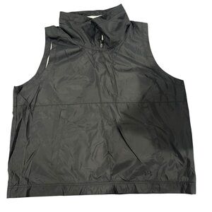 Under Armour 1/4 Zip Windbreaker Vest XL Womens Black Pullover Running Loose Fit
